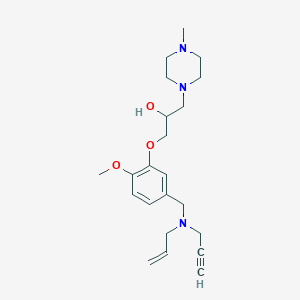 molecular formula C22H33N3O3 B3816341 1-(5-{[allyl(2-propyn-1-yl)amino]methyl}-2-methoxyphenoxy)-3-(4-methyl-1-piperazinyl)-2-propanol 