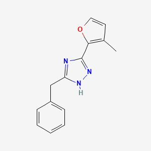 molecular formula C14H13N3O B3816347 3-benzyl-5-(3-methyl-2-furyl)-1H-1,2,4-triazole 