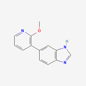 molecular formula C13H11N3O B3816420 6-(2-methoxypyridin-3-yl)-1H-benzimidazole 