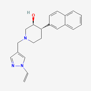 (3S*,4S*)-4-(2-naphthyl)-1-[(1-vinyl-1H-pyrazol-4-yl)methyl]piperidin-3-ol