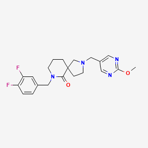 molecular formula C21H24F2N4O2 B3816432 7-(3,4-difluorobenzyl)-2-[(2-methoxy-5-pyrimidinyl)methyl]-2,7-diazaspiro[4.5]decan-6-one 