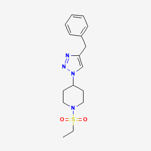 molecular formula C16H22N4O2S B3816444 4-(4-benzyl-1H-1,2,3-triazol-1-yl)-1-(ethylsulfonyl)piperidine 