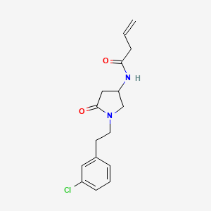 molecular formula C16H19ClN2O2 B3816467 N-{1-[2-(3-chlorophenyl)ethyl]-5-oxo-3-pyrrolidinyl}-3-butenamide 