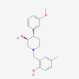 molecular formula C20H25NO3 B3816471 (3S*,4S*)-1-(2-hydroxy-5-methylbenzyl)-4-(3-methoxyphenyl)piperidin-3-ol 
