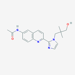 N-{2-[1-(3-hydroxy-2,2-dimethylpropyl)-1H-imidazol-2-yl]quinolin-6-yl}acetamide