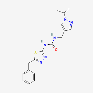 molecular formula C17H20N6OS B3816547 N-(5-benzyl-1,3,4-thiadiazol-2-yl)-N'-[(1-isopropyl-1H-pyrazol-4-yl)methyl]urea 