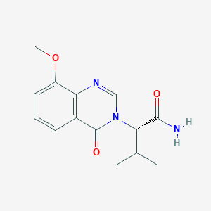 molecular formula C14H17N3O3 B3816559 (2S)-2-(8-methoxy-4-oxoquinazolin-3(4H)-yl)-3-methylbutanamide 