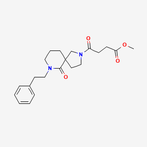 molecular formula C21H28N2O4 B3816579 methyl 4-oxo-4-[6-oxo-7-(2-phenylethyl)-2,7-diazaspiro[4.5]dec-2-yl]butanoate 