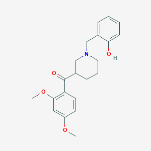 molecular formula C21H25NO4 B3816599 (2,4-dimethoxyphenyl)[1-(2-hydroxybenzyl)-3-piperidinyl]methanone 