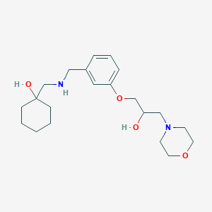molecular formula C21H34N2O4 B3816603 1-[({3-[2-hydroxy-3-(4-morpholinyl)propoxy]benzyl}amino)methyl]cyclohexanol 