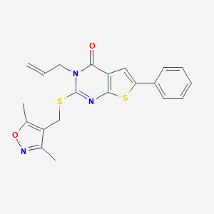 3-allyl-2-{[(3,5-dimethyl-4-isoxazolyl)methyl]sulfanyl}-6-phenylthieno[2,3-d]pyrimidin-4(3H)-one