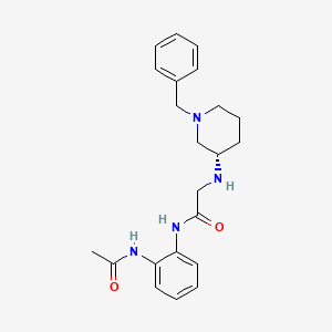 molecular formula C22H28N4O2 B3816658 N-[2-(acetylamino)phenyl]-2-{[(3S)-1-benzylpiperidin-3-yl]amino}acetamide 