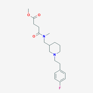 molecular formula C20H29FN2O3 B3816663 methyl 4-[({1-[2-(4-fluorophenyl)ethyl]-3-piperidinyl}methyl)(methyl)amino]-4-oxobutanoate 