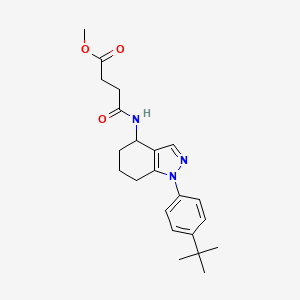 molecular formula C22H29N3O3 B3816706 methyl 4-{[1-(4-tert-butylphenyl)-4,5,6,7-tetrahydro-1H-indazol-4-yl]amino}-4-oxobutanoate 