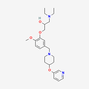 molecular formula C25H37N3O4 B3816712 1-(diethylamino)-3-(2-methoxy-5-{[4-(3-pyridinyloxy)-1-piperidinyl]methyl}phenoxy)-2-propanol 