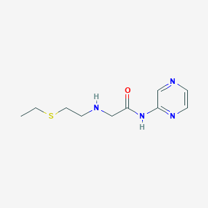 molecular formula C10H16N4OS B3816743 2-{[2-(ethylthio)ethyl]amino}-N-pyrazin-2-ylacetamide 