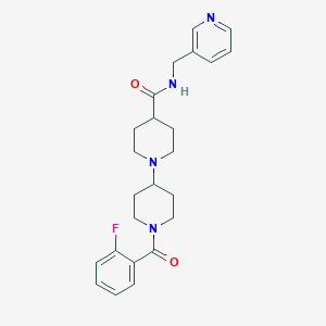 molecular formula C24H29FN4O2 B3816798 1'-(2-fluorobenzoyl)-N-(3-pyridinylmethyl)-1,4'-bipiperidine-4-carboxamide 