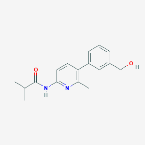 molecular formula C17H20N2O2 B3816806 N-{5-[3-(hydroxymethyl)phenyl]-6-methylpyridin-2-yl}-2-methylpropanamide 