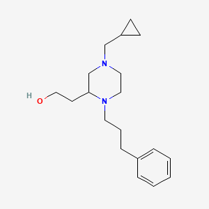 molecular formula C19H30N2O B3816821 2-[4-(cyclopropylmethyl)-1-(3-phenylpropyl)-2-piperazinyl]ethanol 