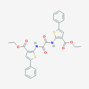 Ethyl 2-{[{[3-(ethoxycarbonyl)-5-phenyl-2-thienyl]amino}(oxo)acetyl]amino}-5-phenyl-3-thiophenecarboxylate