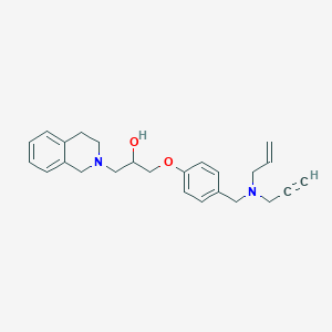 molecular formula C25H30N2O2 B3816862 1-(4-{[allyl(2-propyn-1-yl)amino]methyl}phenoxy)-3-(3,4-dihydro-2(1H)-isoquinolinyl)-2-propanol 