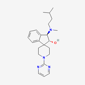 molecular formula C23H32N4O B3816872 (2R*,3R*)-3-[methyl(3-methylbutyl)amino]-1'-(2-pyrimidinyl)-2,3-dihydrospiro[indene-1,4'-piperidin]-2-ol 