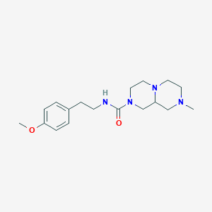 molecular formula C18H28N4O2 B3816903 N-[2-(4-methoxyphenyl)ethyl]-8-methyloctahydro-2H-pyrazino[1,2-a]pyrazine-2-carboxamide 