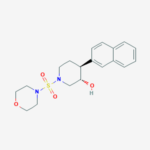 molecular formula C19H24N2O4S B3816904 (3S*,4S*)-1-(morpholin-4-ylsulfonyl)-4-(2-naphthyl)piperidin-3-ol 