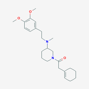molecular formula C24H36N2O3 B3817002 1-(1-cyclohexen-1-ylacetyl)-N-[2-(3,4-dimethoxyphenyl)ethyl]-N-methyl-3-piperidinamine 