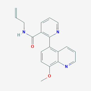 molecular formula C19H17N3O2 B3817010 N-allyl-2-(8-methoxyquinolin-5-yl)nicotinamide 