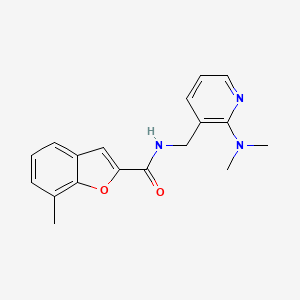 molecular formula C18H19N3O2 B3817013 N-{[2-(dimethylamino)pyridin-3-yl]methyl}-7-methyl-1-benzofuran-2-carboxamide 