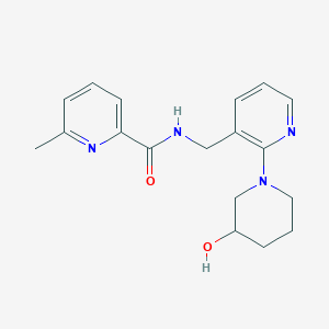 molecular formula C18H22N4O2 B3817021 N-{[2-(3-hydroxy-1-piperidinyl)-3-pyridinyl]methyl}-6-methyl-2-pyridinecarboxamide 