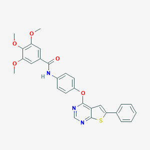 3,4,5-Trimethoxy-N-(4-((6-phenylthieno(2,3-D)pyrimidin-4-YL)oxy)phenyl)benzamide
