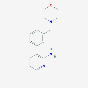 molecular formula C17H21N3O B3817066 6-methyl-3-[3-(morpholin-4-ylmethyl)phenyl]pyridin-2-amine 
