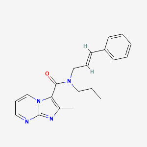 molecular formula C20H22N4O B3817189 2-methyl-N-[(2E)-3-phenylprop-2-en-1-yl]-N-propylimidazo[1,2-a]pyrimidine-3-carboxamide 