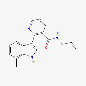molecular formula C18H17N3O B3817204 N-allyl-2-(7-methyl-1H-indol-3-yl)nicotinamide 