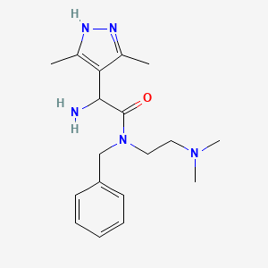 2-amino-N-benzyl-N-[2-(dimethylamino)ethyl]-2-(3,5-dimethyl-1H-pyrazol-4-yl)acetamide dihydrochloride