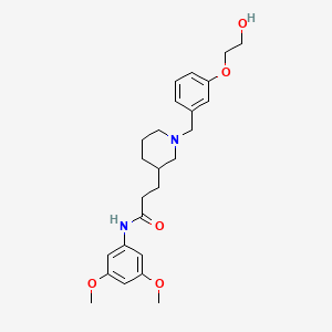 N-(3,5-dimethoxyphenyl)-3-{1-[3-(2-hydroxyethoxy)benzyl]-3-piperidinyl}propanamide