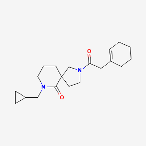 molecular formula C20H30N2O2 B3817299 2-(1-cyclohexen-1-ylacetyl)-7-(cyclopropylmethyl)-2,7-diazaspiro[4.5]decan-6-one 