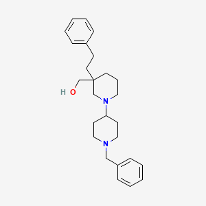 molecular formula C26H36N2O B3817312 [1'-benzyl-3-(2-phenylethyl)-1,4'-bipiperidin-3-yl]methanol 