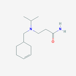 molecular formula C13H24N2O B3817319 3-[(cyclohex-3-en-1-ylmethyl)(isopropyl)amino]propanamide 