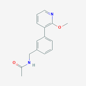 molecular formula C15H16N2O2 B3817345 N-[3-(2-methoxypyridin-3-yl)benzyl]acetamide 
