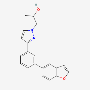 molecular formula C20H18N2O2 B3817373 1-{3-[3-(1-benzofuran-5-yl)phenyl]-1H-pyrazol-1-yl}-2-propanol 