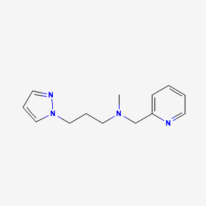 molecular formula C13H18N4 B3817402 N-methyl-3-(1H-pyrazol-1-yl)-N-(pyridin-2-ylmethyl)propan-1-amine 