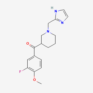 molecular formula C17H20FN3O2 B3817414 (3-fluoro-4-methoxyphenyl)[1-(1H-imidazol-2-ylmethyl)-3-piperidinyl]methanone 