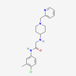 N-(4-chloro-3-methylphenyl)-2-{[1-(pyridin-2-ylmethyl)piperidin-4-yl]amino}acetamide