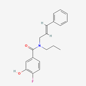 molecular formula C19H20FNO2 B3817471 4-fluoro-3-hydroxy-N-[(2E)-3-phenylprop-2-en-1-yl]-N-propylbenzamide 