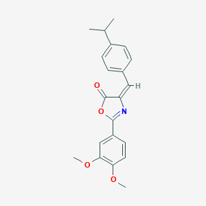 molecular formula C21H21NO4 B381751 2-(3,4-dimethoxyphenyl)-4-(4-isopropylbenzylidene)-1,3-oxazol-5(4H)-one 