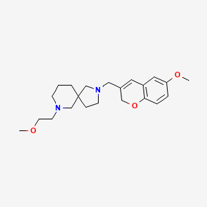 molecular formula C22H32N2O3 B3817525 2-[(6-methoxy-2H-chromen-3-yl)methyl]-7-(2-methoxyethyl)-2,7-diazaspiro[4.5]decane 