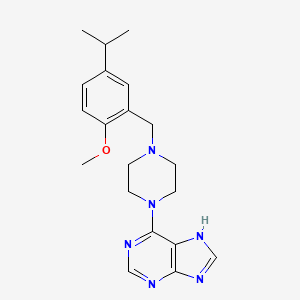 molecular formula C20H26N6O B3817531 6-[4-(5-isopropyl-2-methoxybenzyl)piperazin-1-yl]-9H-purine 